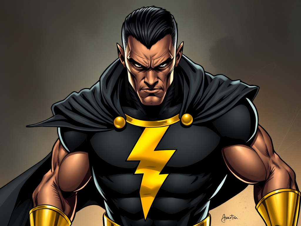 Black adam black adams visual appearance exudes power and menace befitting