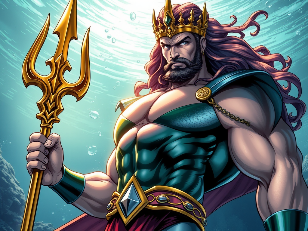 Create a high resolution highly detailed image of namor the sub mariner