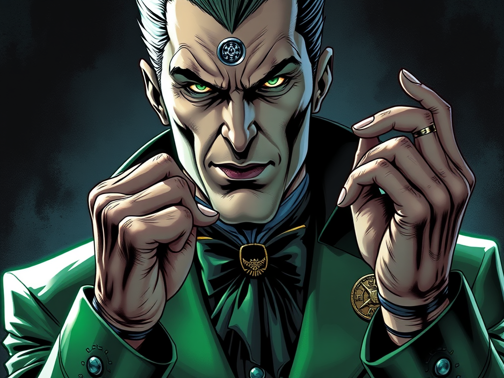 Create a highly detailed high resolution image featuring count vertigo the