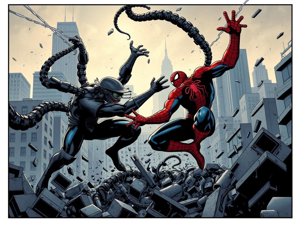 Spider-Man Doctor Octopus fight Spider-Man Doctor Octopus fight