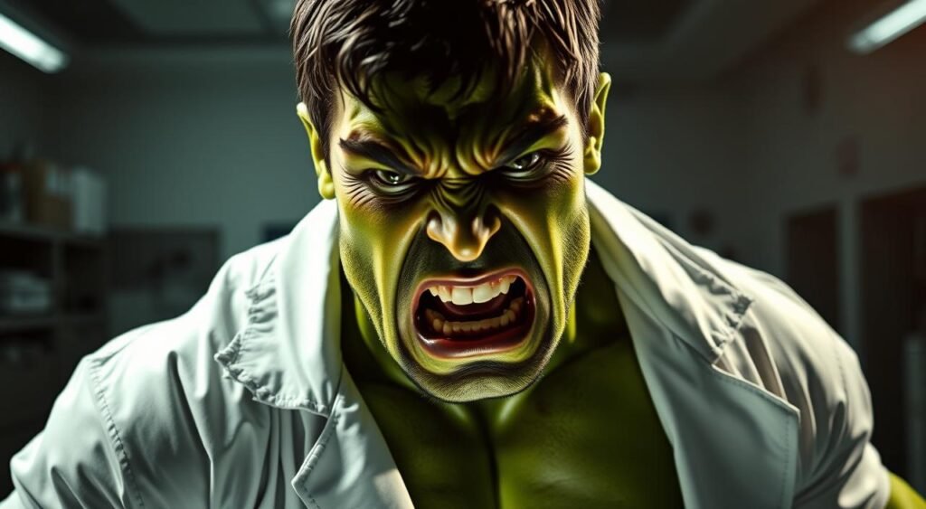 Hulk In Lab The Incredible Hulk: From Scientist to Smash - Hero and Villain World