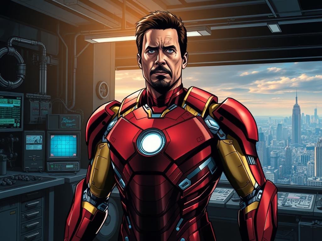 Tony Stark's transformation into Iron Man Tony Stark's transformation into Iron Man