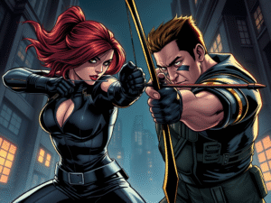 Black Widow vs. Hawkeye: Partners in Crime-Fighting