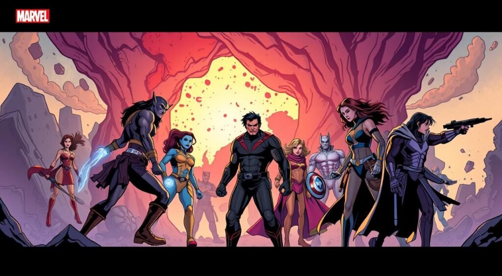 Generate an image of the Marvel Disney+ series What If...? featuring alternate realities and characters from the Marvel Cinematic Universe. Generate an image of the Marvel Disney+ series What If...? featuring alternate realities and characters from the Marvel Cinematic Universe.