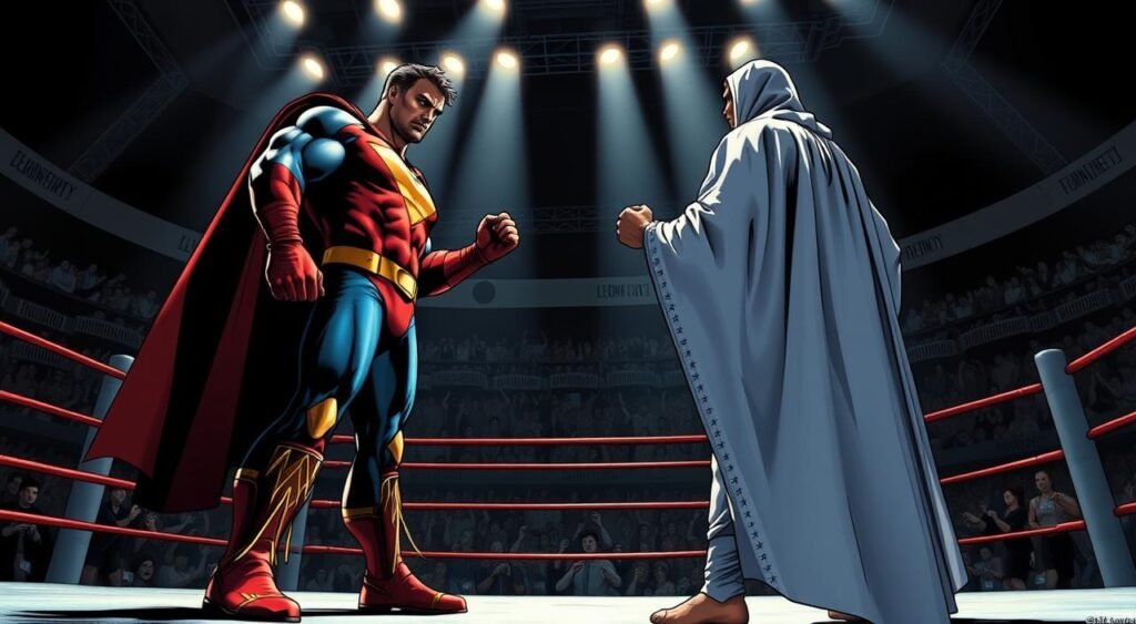 superhero boxing match superhero boxing match