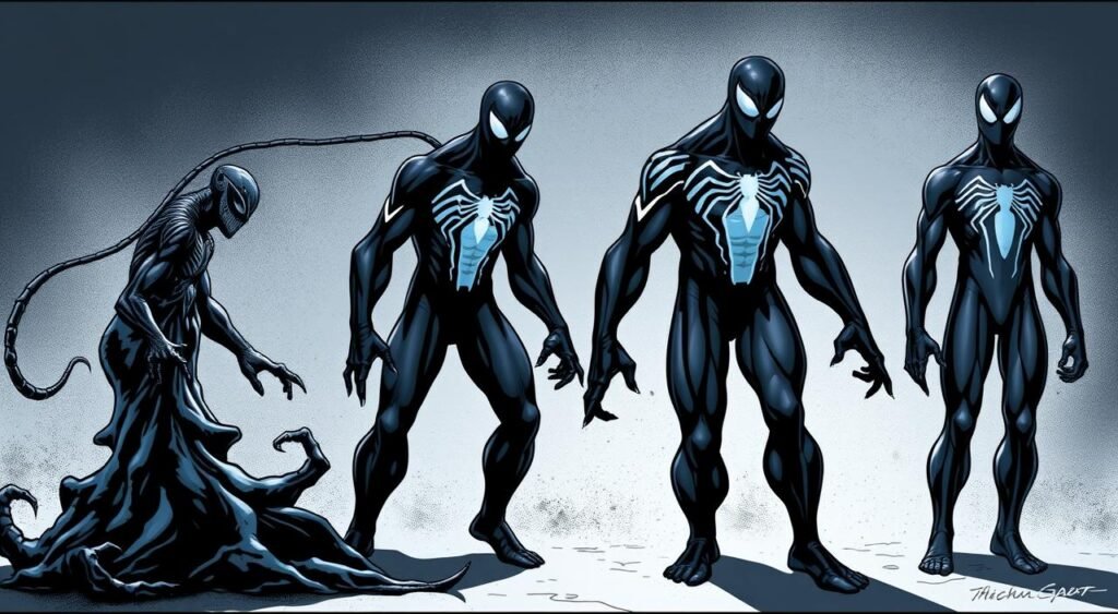 symbiote suit evolution symbiote suit evolution