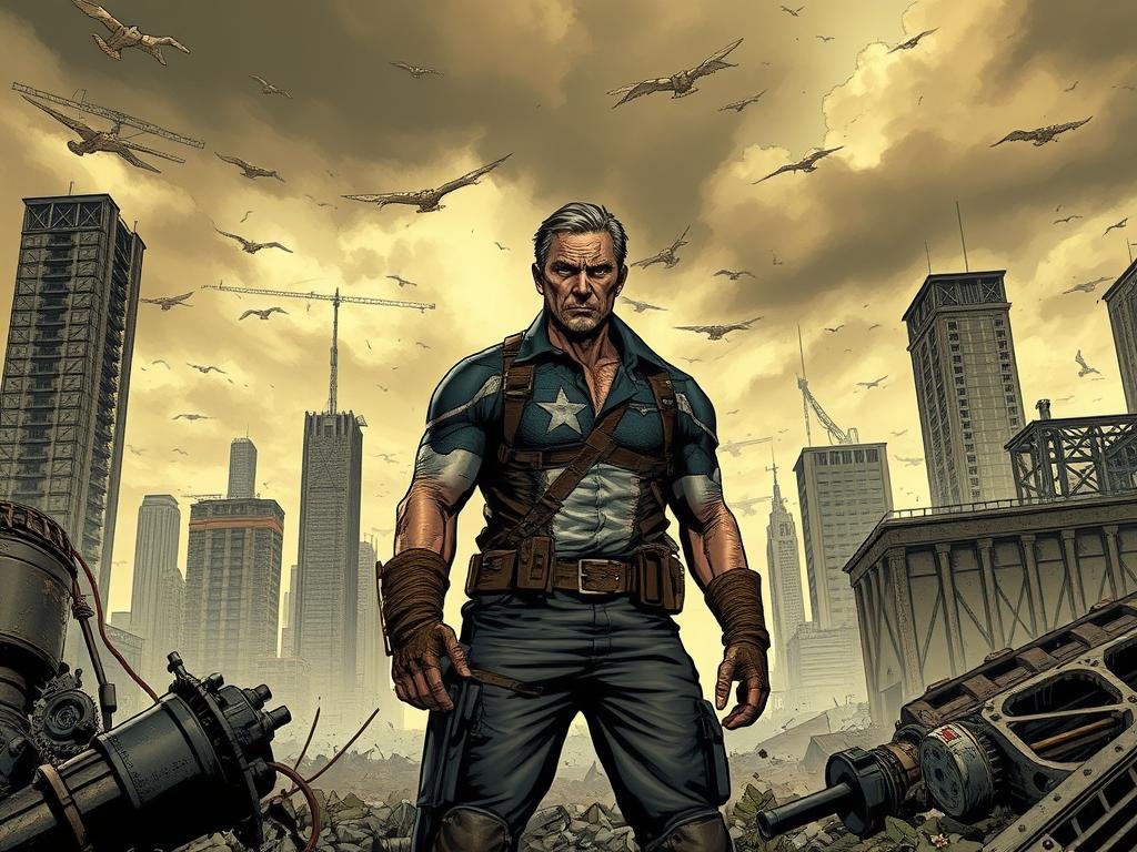Captain America scar dystopian Marvel Captain America scar dystopian Marvel