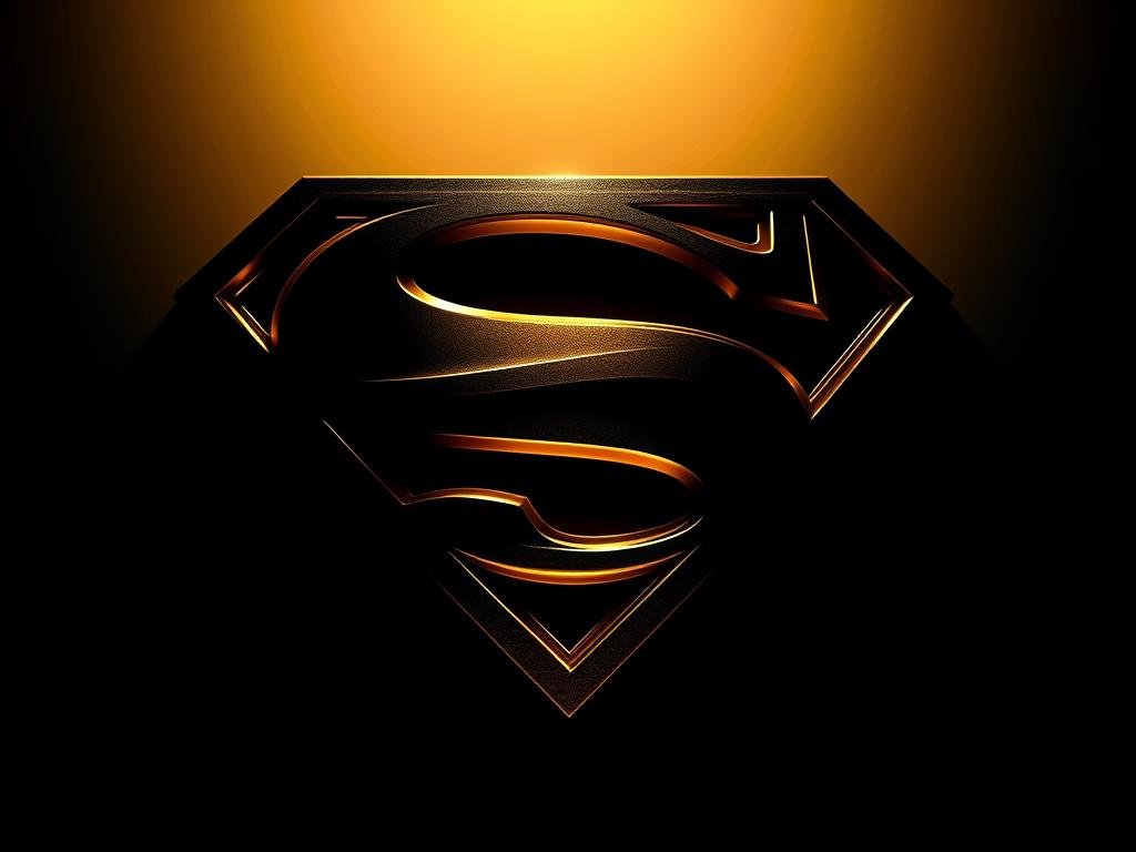 A sleek, iconic Superman "S" symbol design, rendered in a bold, metallic sheen against a moody, dramatic backdrop. The symbol's lines are sharp and geometric, capturing the hero's strength and unwavering spirit. Dramatic backlighting casts deep shadows, creating a sense of power and mystery. The scene is bathed in a warm, golden glow, evocative of the character's timeless legacy. The overall composition is striking and minimalist, allowing the symbol to take center stage as the true focus of this iconic superhero emblem. A sleek, iconic Superman "S" symbol design, rendered in a bold, metallic sheen against a moody, dramatic backdrop. The symbol's lines are sharp and geometric, capturing the hero's strength and unwavering spirit. Dramatic backlighting casts deep shadows, creating a sense of power and mystery. The scene is bathed in a warm, golden glow, evocative of the character's timeless legacy. The overall composition is striking and minimalist, allowing the symbol to take center stage as the true focus of this iconic superhero emblem.