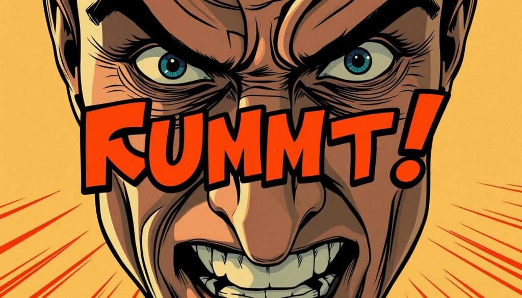 Comic typography emotional expression, close-up view of a human face with exaggerated, hand-drawn features and vibrant, expressive typography overlaying the visage. Dramatic, dynamic lighting casts shadows and highlights the contours, creating a sense of depth and intensity. The typography seamlessly integrates with the facial features, amplifying the emotive qualities and conveying a range of feelings through bold, stylized lettering. Warm, muted color palette evokes a nostalgic, hand-crafted aesthetic. Cinematic, close-up framing draws the viewer's attention to the emotive fusion of typography and facial expression. Comic typography emotional expression, close-up view of a human face with exaggerated, hand-drawn features and vibrant, expressive typography overlaying the visage. Dramatic, dynamic lighting casts shadows and highlights the contours, creating a sense of depth and intensity. The typography seamlessly integrates with the facial features, amplifying the emotive qualities and conveying a range of feelings through bold, stylized lettering. Warm, muted color palette evokes a nostalgic, hand-crafted aesthetic. Cinematic, close-up framing draws the viewer's attention to the emotive fusion of typography and facial expression.