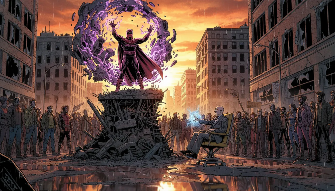 Magneto vs Professor X in Mutant Rights