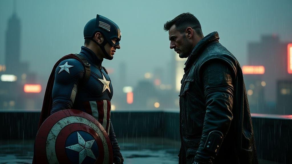 Ideological clash and superhero rivalry effects