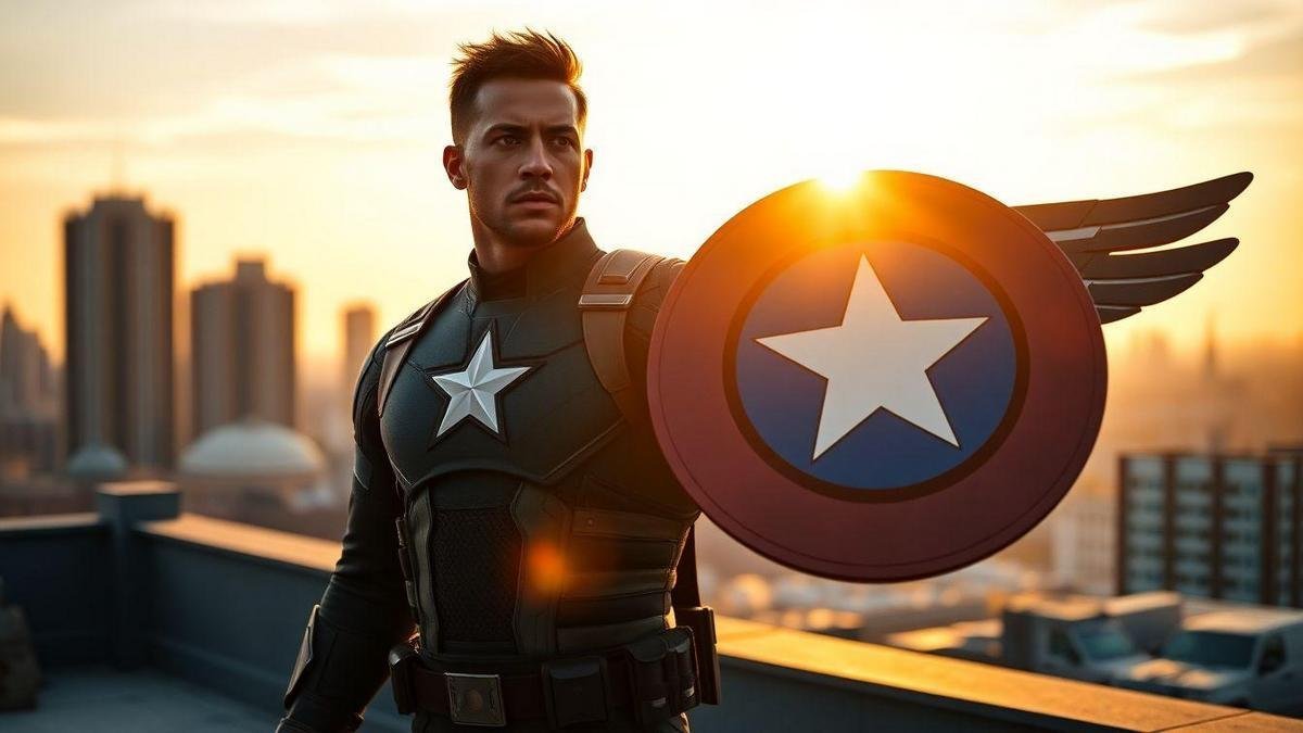 Sam Wilson as Captain America and shield symbolism