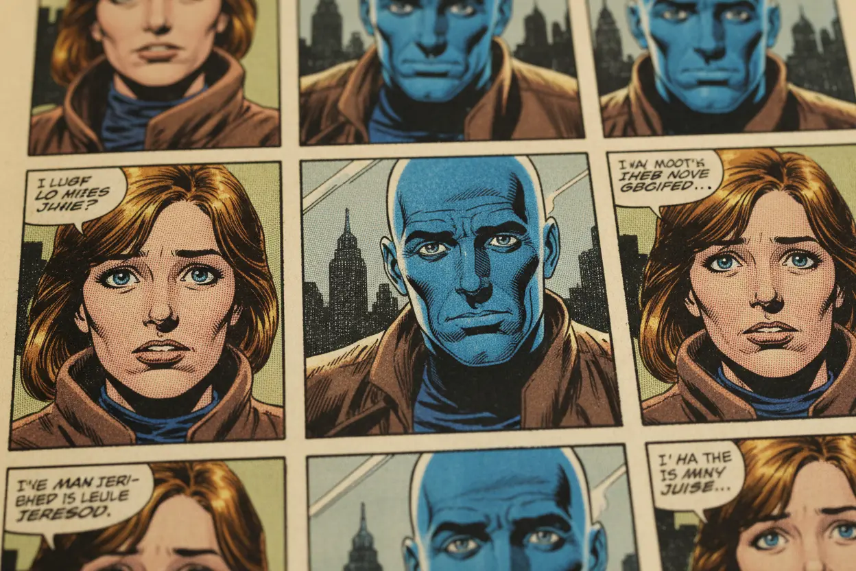 Dave Gibbons Watchmen Art Panel Dave Gibbons art style in Watchmen