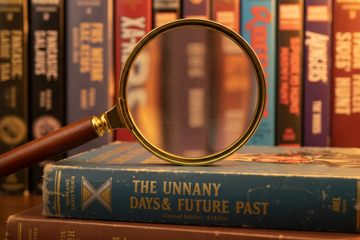 Joias Raras Marvel Omnibus Lupa sobre um raro Marvel Omnibus em uma coleção