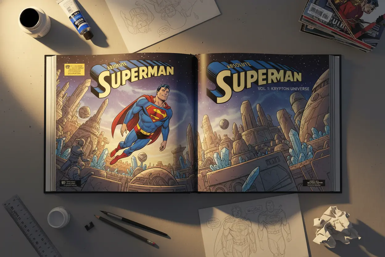 Absolute Superman Vol. 1 Krypton Universe open pages