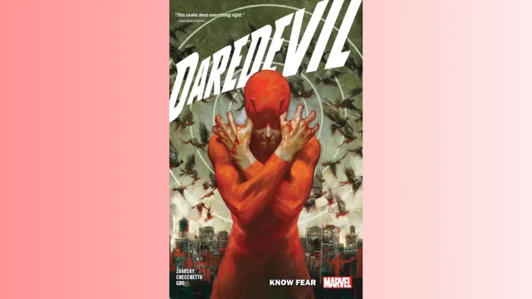 Daredevil By Chip Zdarsky Vol 1: Know Fear paperback cover on a wooden shelf