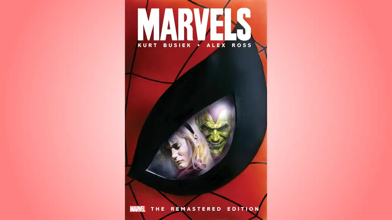 Marvels The Remastered Edition comic book cover on a desk