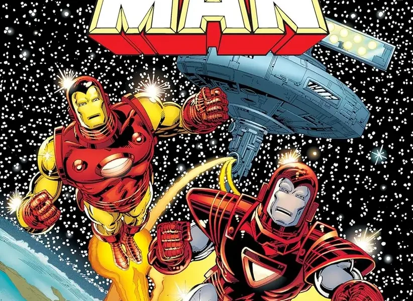 Iron Man Epic Collection Stark Wars paperback open on a desk