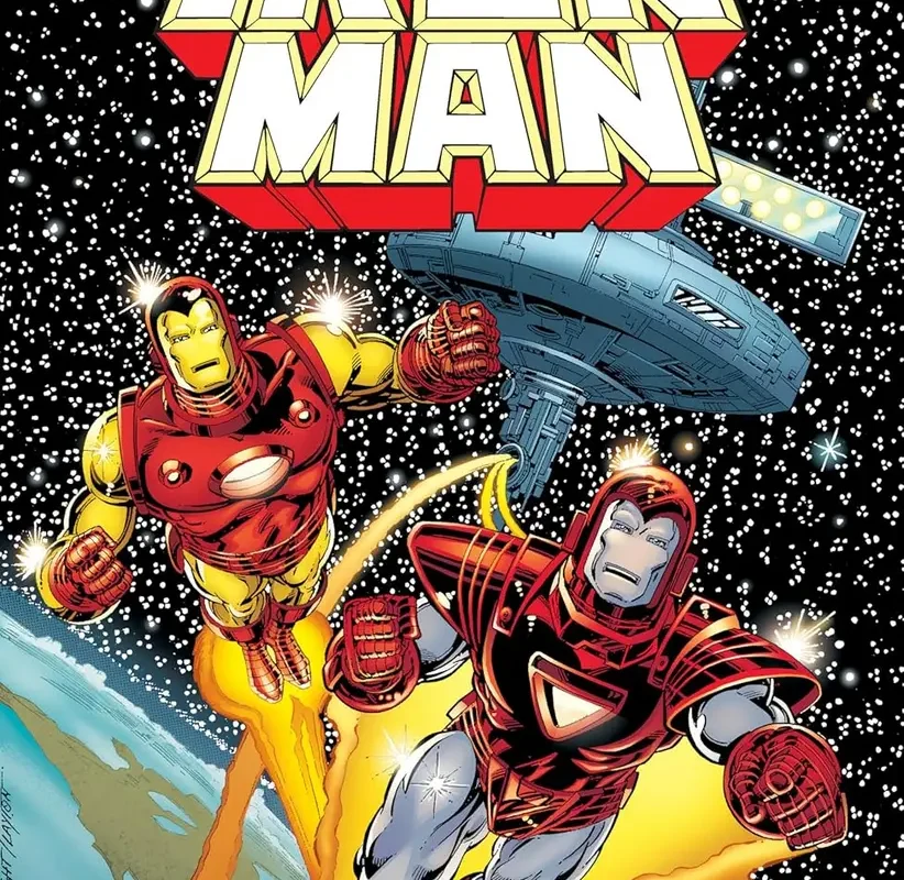 Iron Man Epic Collection Stark Wars paperback open on a desk