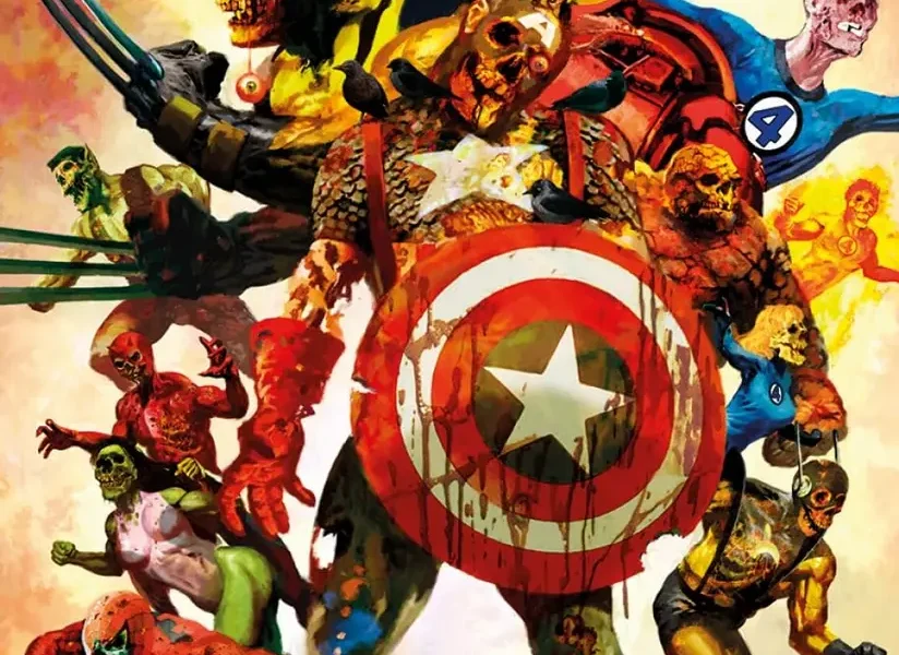 Marvel Zombies Omnibus paperback displayed on a bookshelf