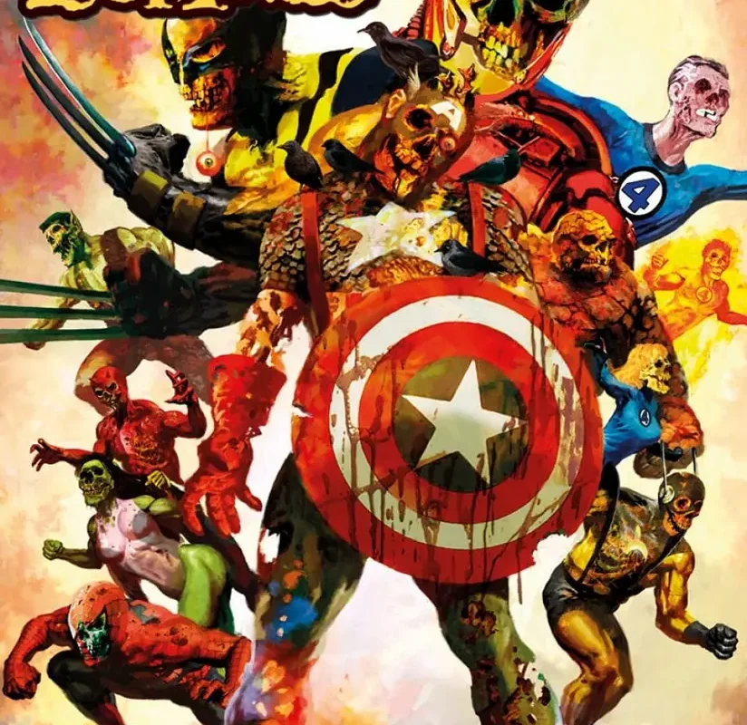Marvel Zombies Omnibus paperback displayed on a bookshelf
