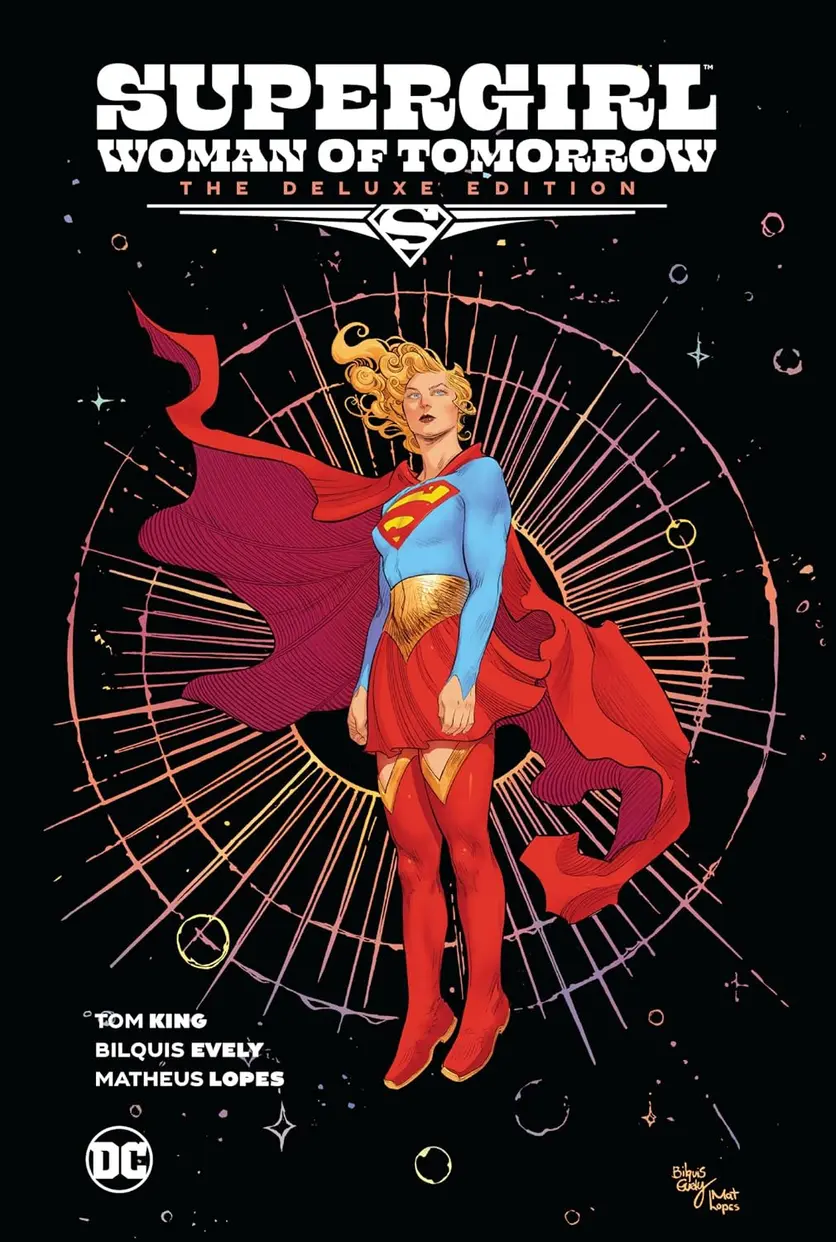 Open Supergirl Woman of Tomorrow The Deluxe Edition displaying interior artwork