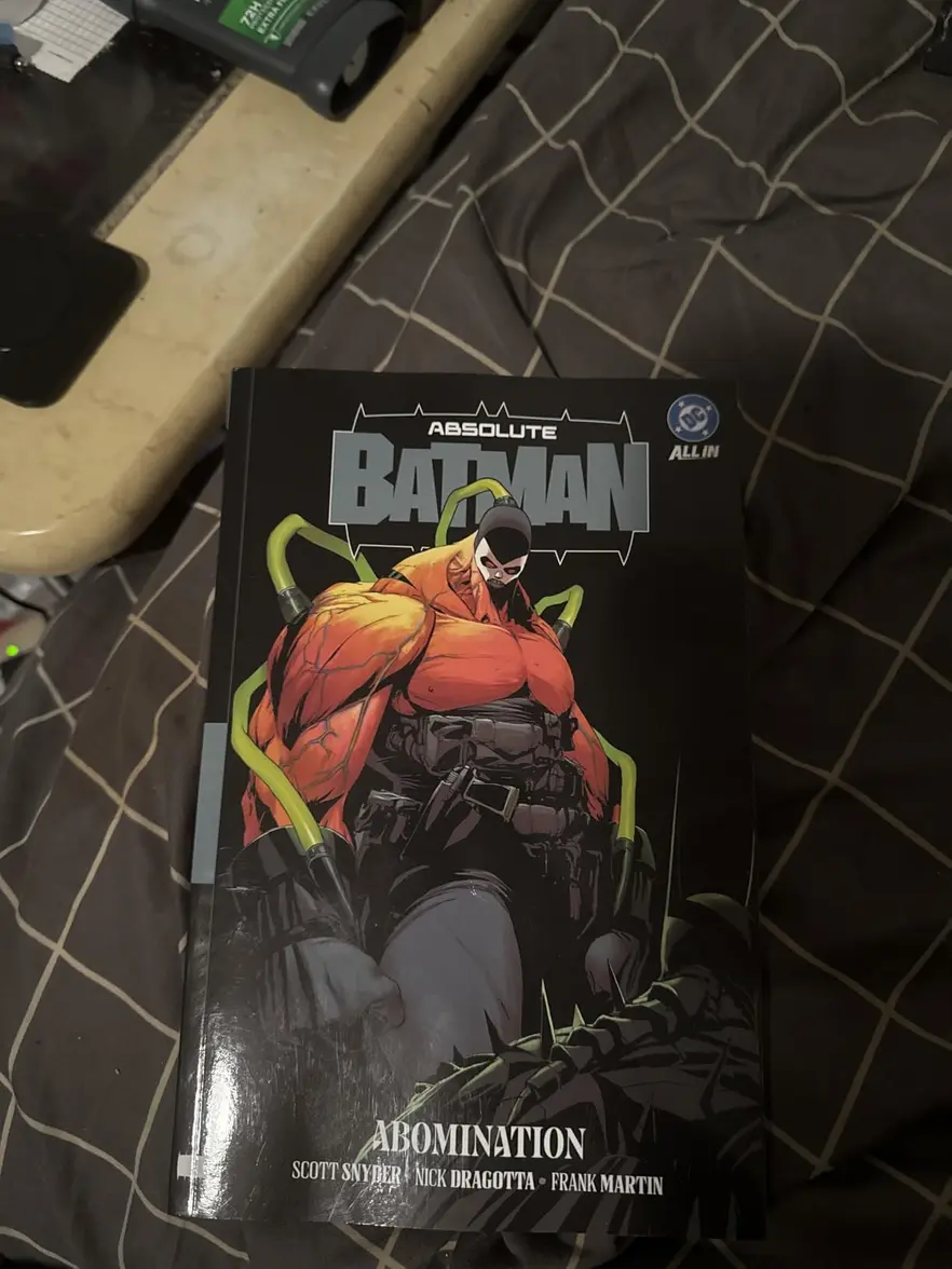 Absolute Batman Vol 2 Abomination comic book open to an interior art page