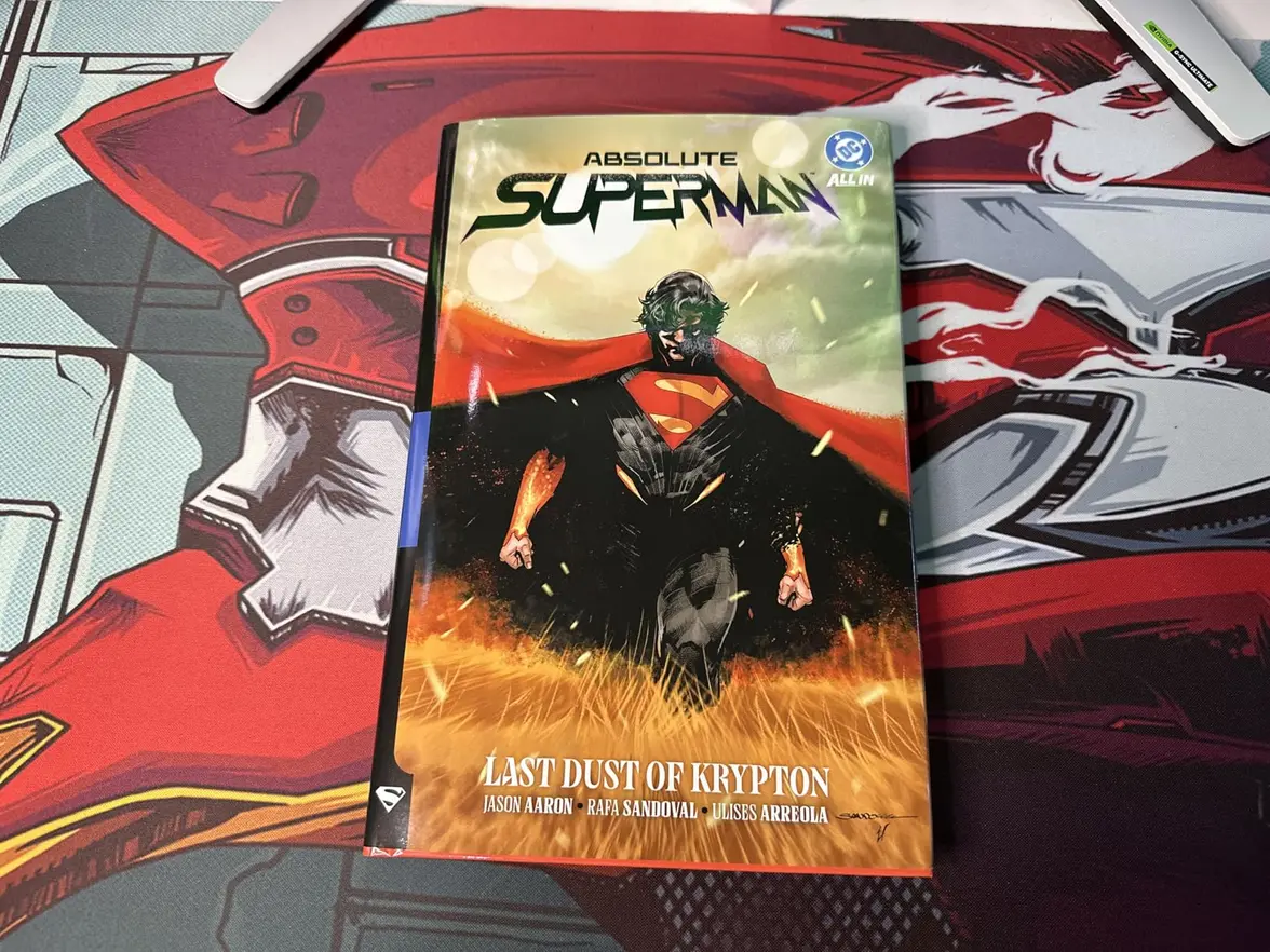 Absolute Superman Vol. 1: Last Dust of Krypton open to an artwork spread