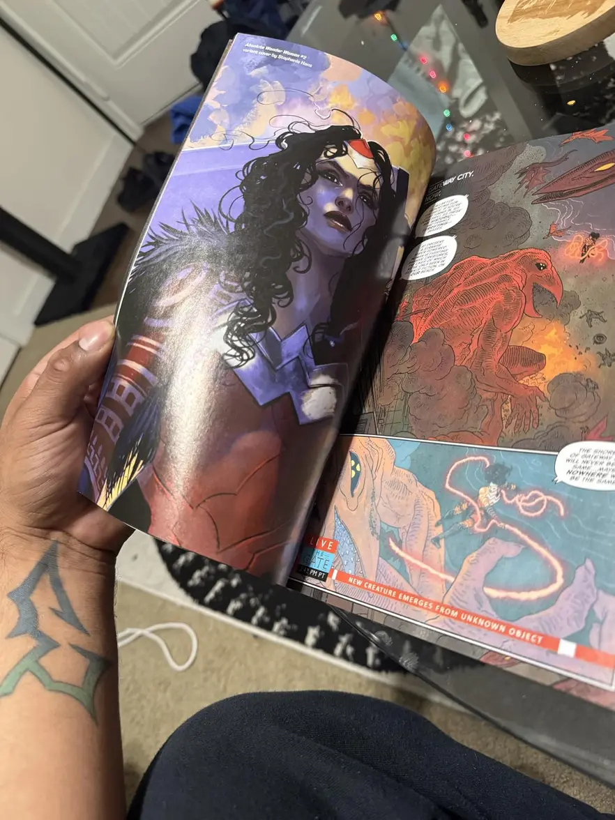 Interior artwork from Absolute Wonder Woman Vol. 1: The Last Amazon graphic novel