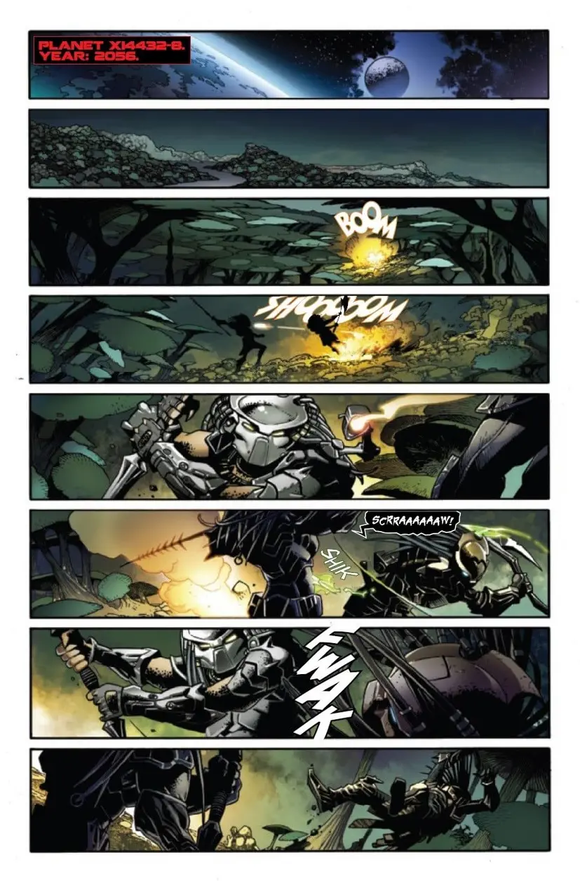 Open pages of Predator By Ed Brisson Vol. 1: Day Of The Hunter graphic novel