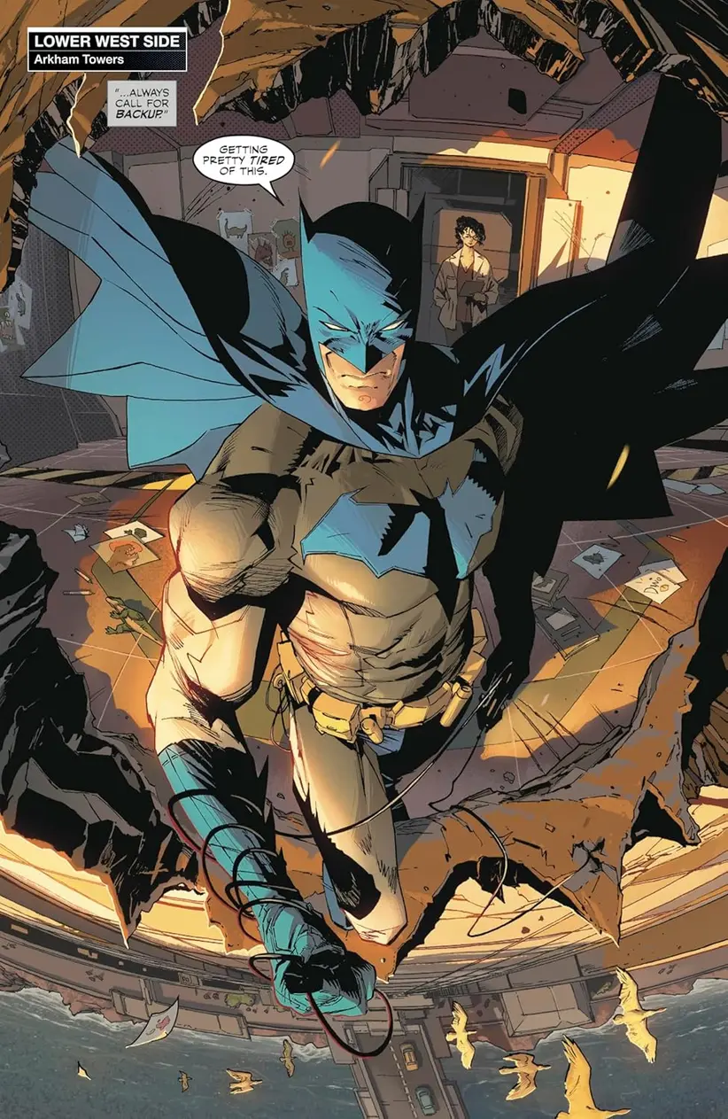 Batman Vol. 1: Daylight open to an interior art page